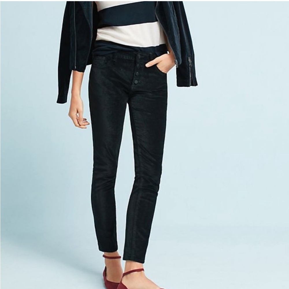 DL1961 Emma Black Velvet Power Legging Jean, size 28, NWOT